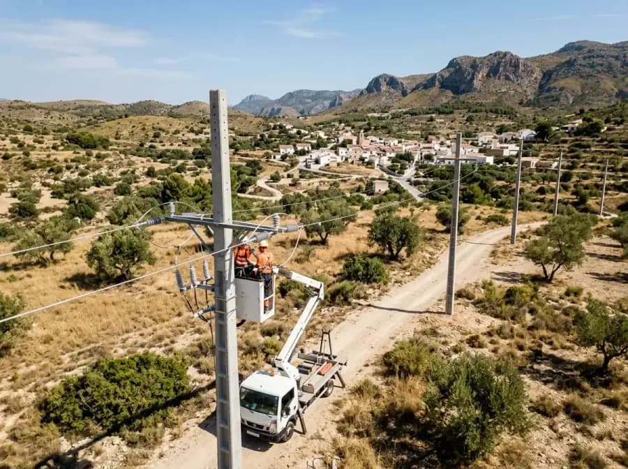 Línea de alta tensión instalada por TVME en la Comunitat Valenciana